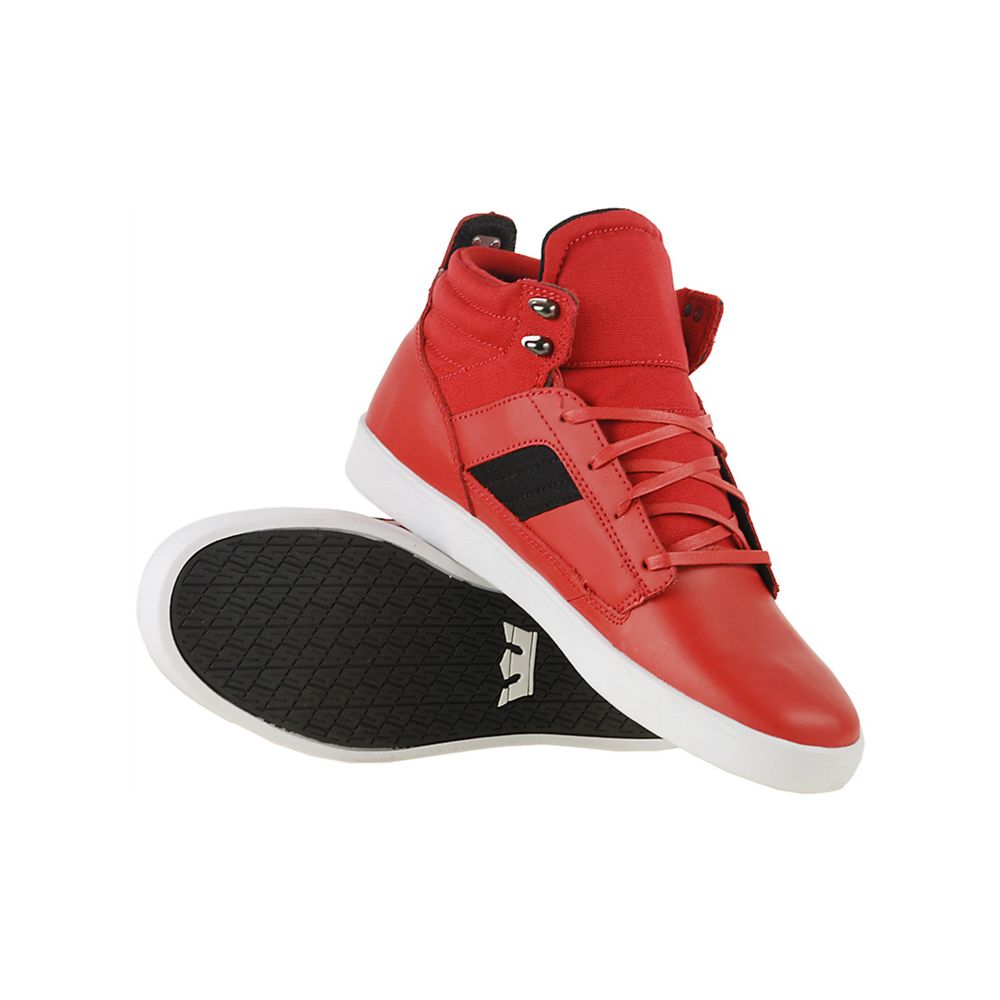 Chaussures de Skate Supra Bandit Mid Rouge Red Homme | TVV-01332209